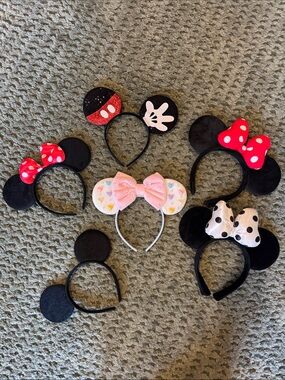 6 Mickey Mouse Ear Headband Bundle (includes all 6)